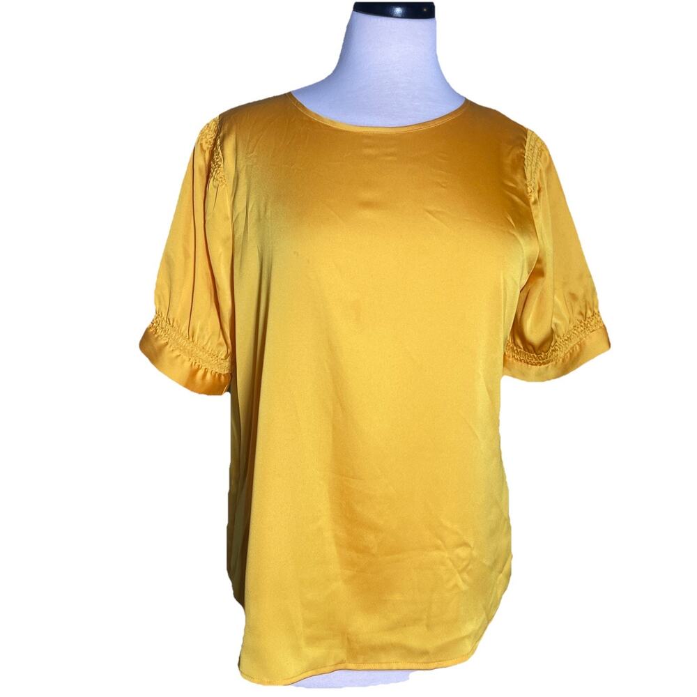 Karl Lagerfeld Women Top Medium 100% Polyester Short Sleeve Blouse